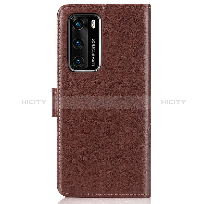 Custodia Portafoglio In Pelle Fiori Cover con Supporto S03D per Huawei P40