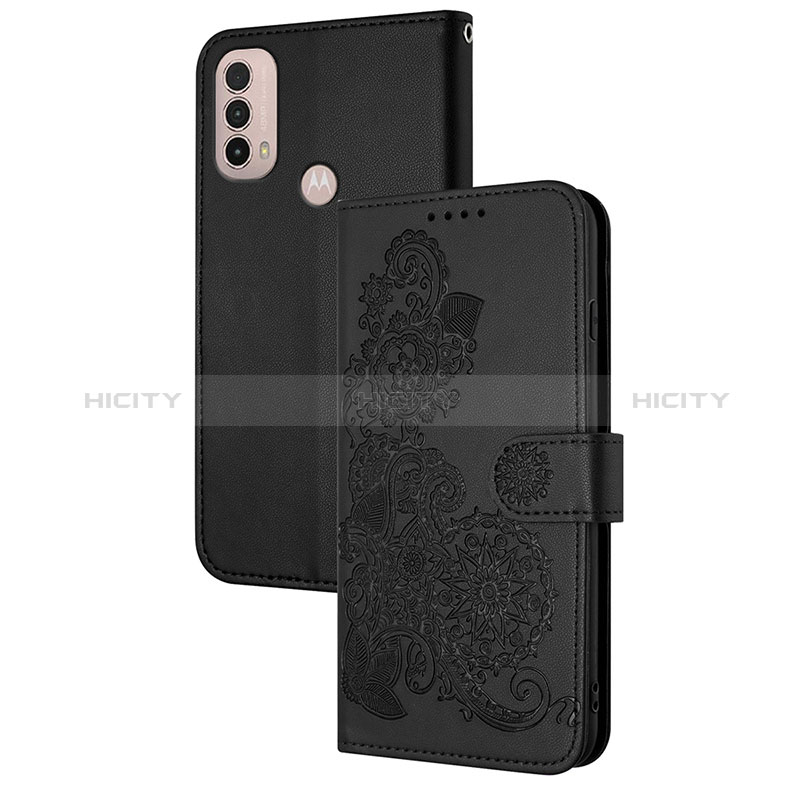 Custodia Portafoglio In Pelle Fiori Cover con Supporto Y01X per Motorola Moto E40