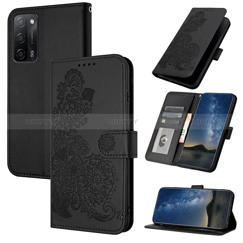 Custodia Portafoglio In Pelle Fiori Cover con Supporto Y01X per Oppo A55 5G