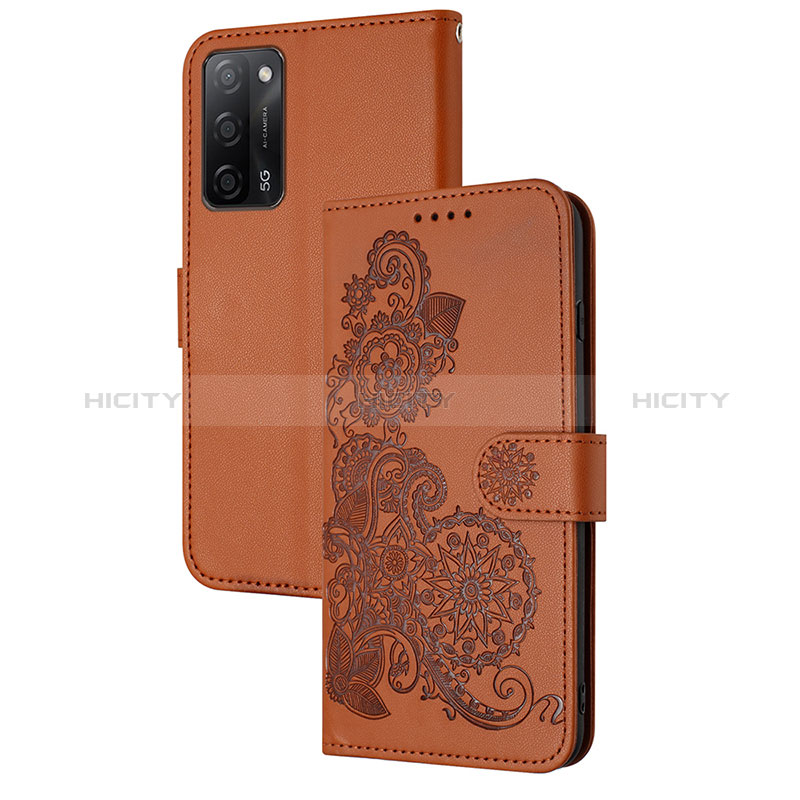 Custodia Portafoglio In Pelle Fiori Cover con Supporto Y01X per Oppo A55 5G