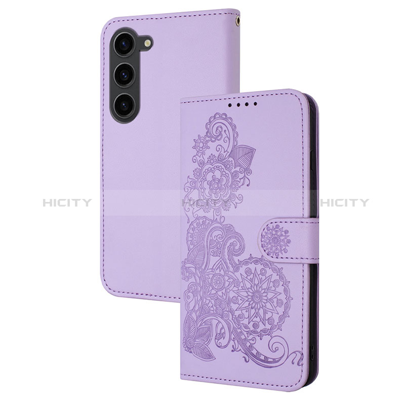 Custodia Portafoglio In Pelle Fiori Cover con Supporto Y01X per Samsung Galaxy S22 5G