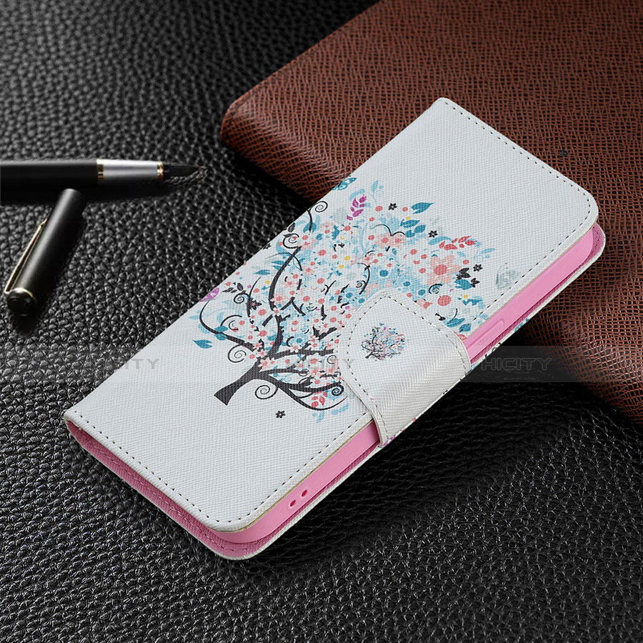 Custodia Portafoglio In Pelle Fiori Cover con Supporto Z02 per Apple iPhone 13 Pro Max Multicolore