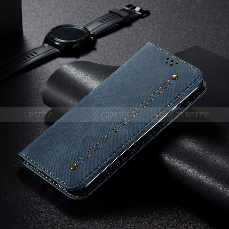 Custodia Portafoglio In stoffa con Supporto B01S per Huawei P40 Pro Blu