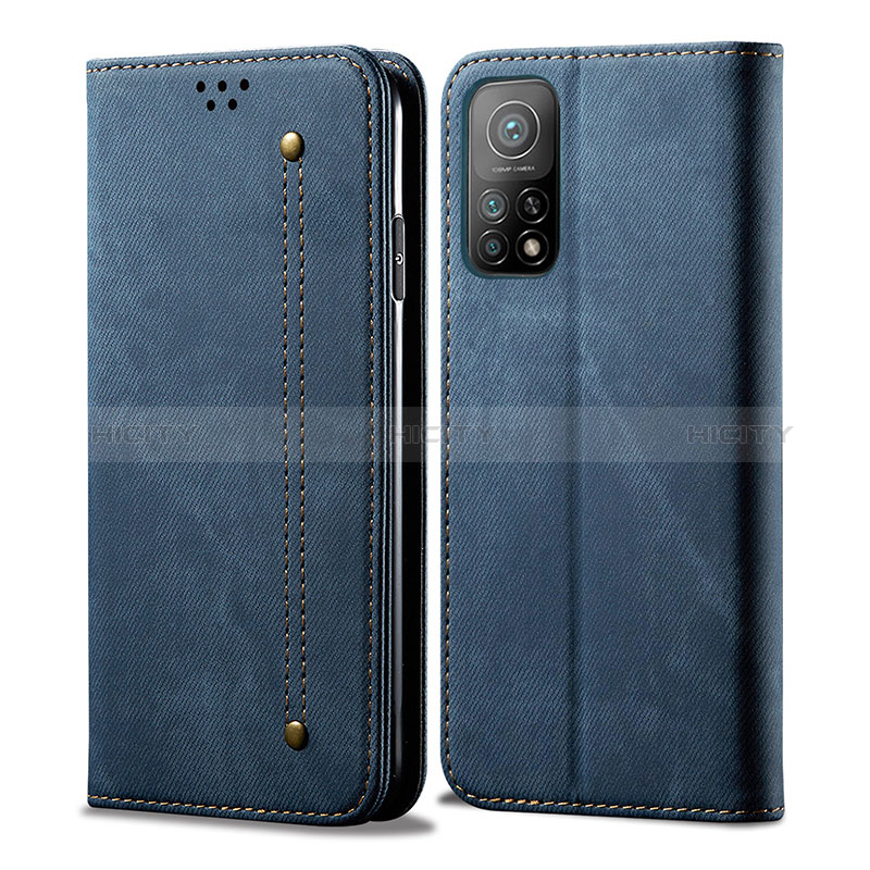 Custodia Portafoglio In stoffa con Supporto B01S per Xiaomi Mi 10T 5G Blu
