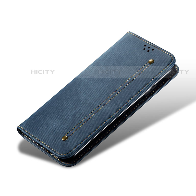 Custodia Portafoglio In stoffa con Supporto B03S per Samsung Galaxy S21 Plus 5G Blu