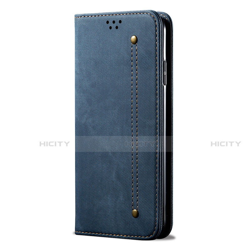 Custodia Portafoglio In stoffa con Supporto H01 per Huawei P40 Lite 5G Blu