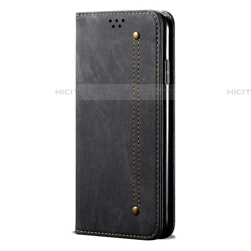 Custodia Portafoglio In stoffa con Supporto H01 per OnePlus 8 Pro Nero