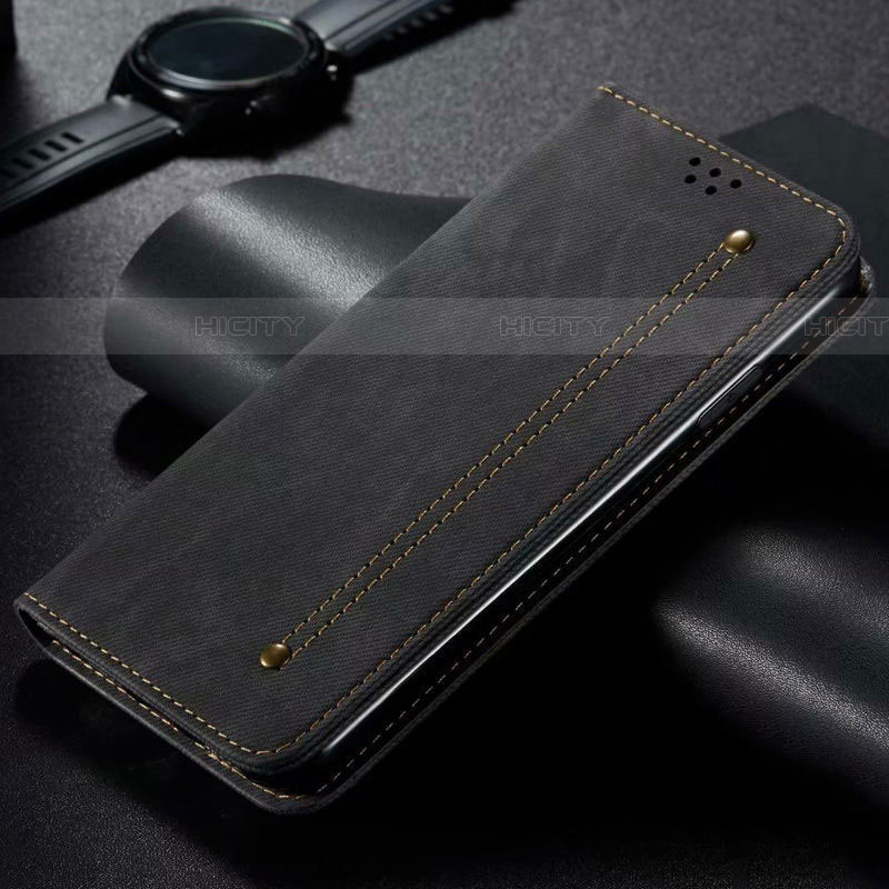 Custodia Portafoglio In stoffa con Supporto H01 per Samsung Galaxy S20 Ultra 5G Nero