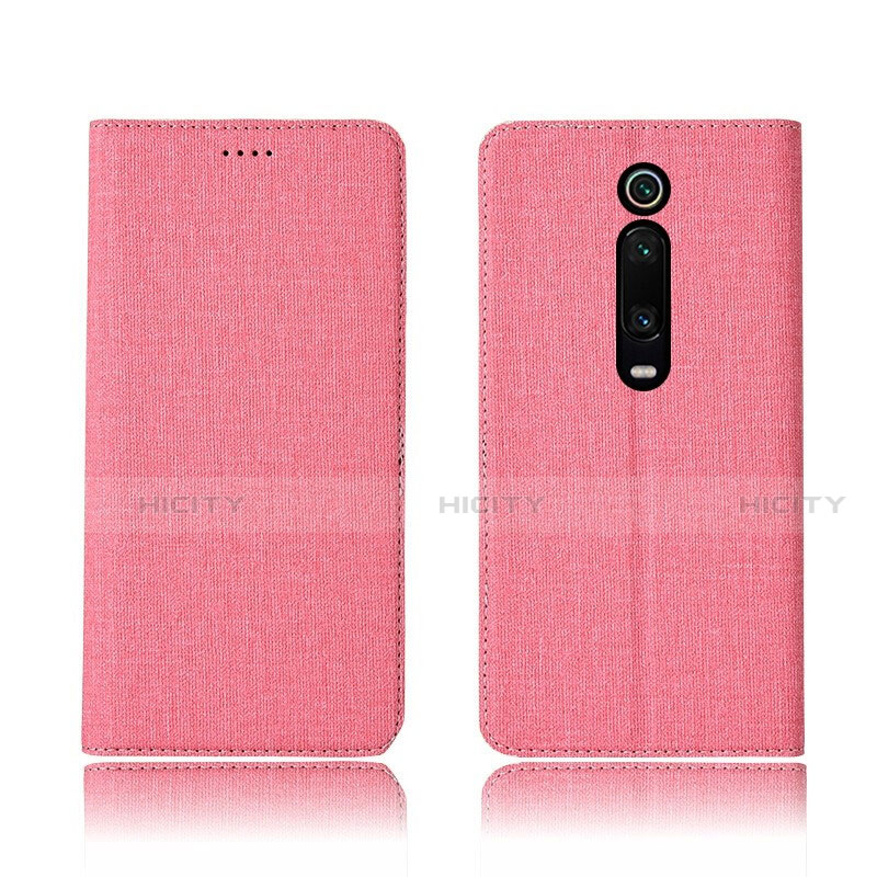 Custodia Portafoglio In stoffa con Supporto H01 per Xiaomi Mi 9T Pro Rosa