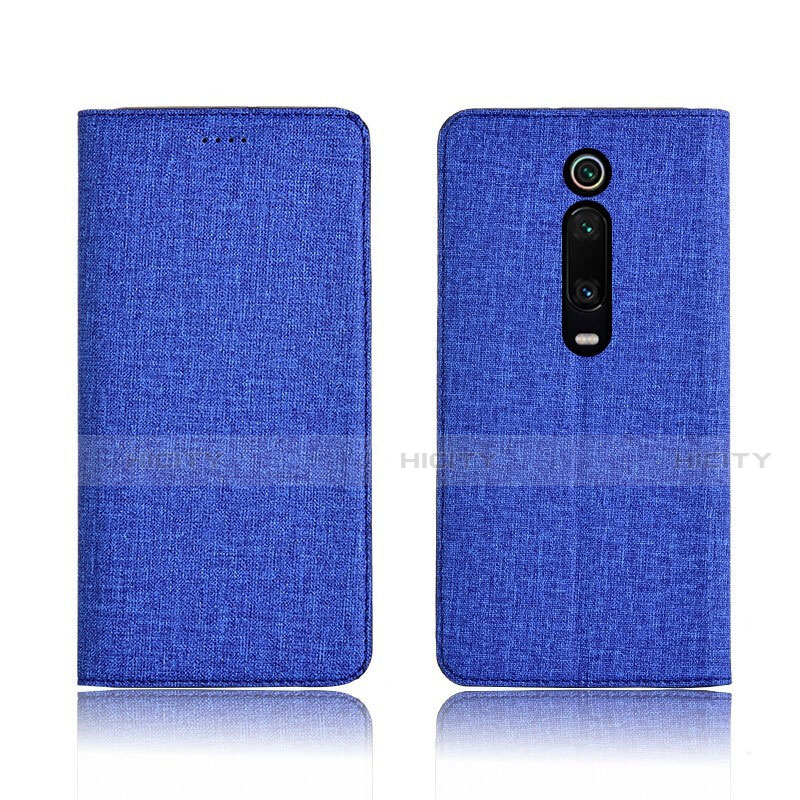 Custodia Portafoglio In stoffa con Supporto H01 per Xiaomi Redmi K20 Pro Blu