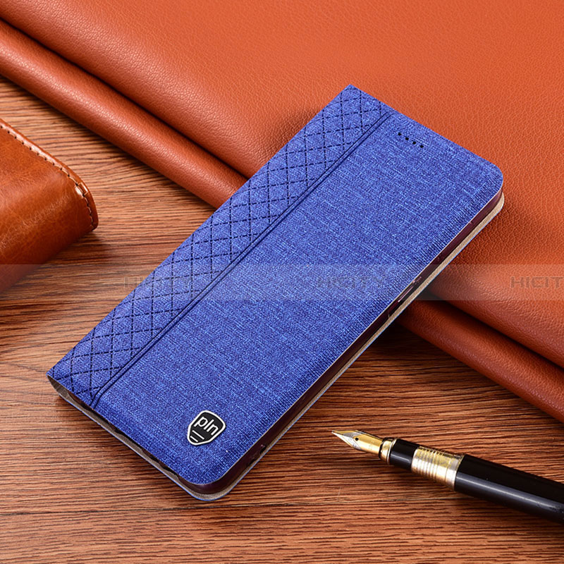 Custodia Portafoglio In stoffa con Supporto H12P per Samsung Galaxy A13 5G Blu