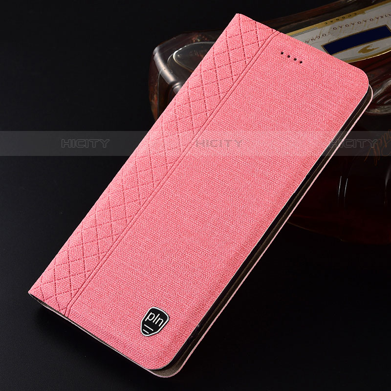Custodia Portafoglio In stoffa con Supporto H13P per Samsung Galaxy S22 Plus 5G Rosa