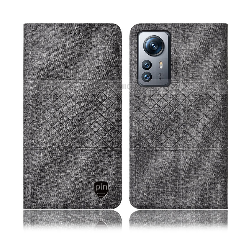 Custodia Portafoglio In stoffa con Supporto H13P per Xiaomi Mi 12 Lite 5G Grigio