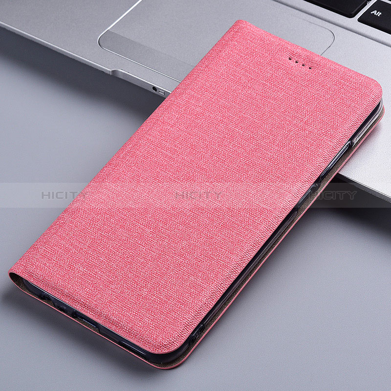 Custodia Portafoglio In stoffa con Supporto H13P per Xiaomi Mi Note 10 Lite Rosa