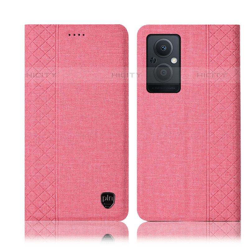 Custodia Portafoglio In stoffa con Supporto H14P per OnePlus Nord N20 5G Rosa