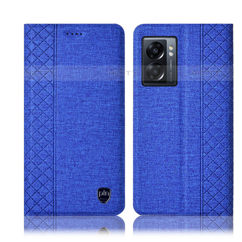 Custodia Portafoglio In stoffa con Supporto H14P per OnePlus Nord N300 5G Blu