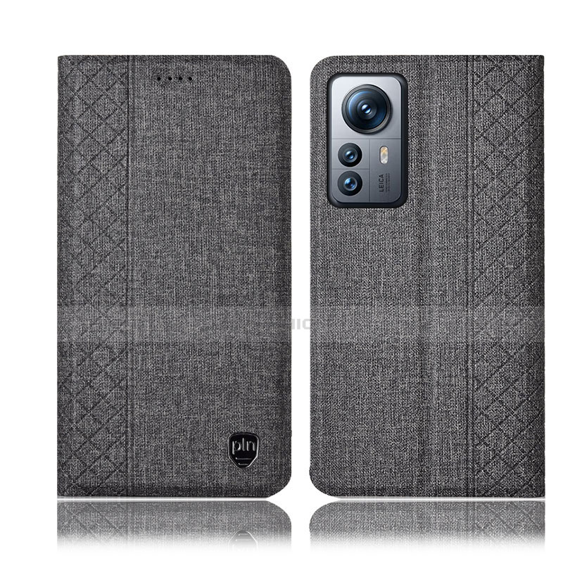 Custodia Portafoglio In stoffa con Supporto H14P per Xiaomi Mi 12 5G Grigio