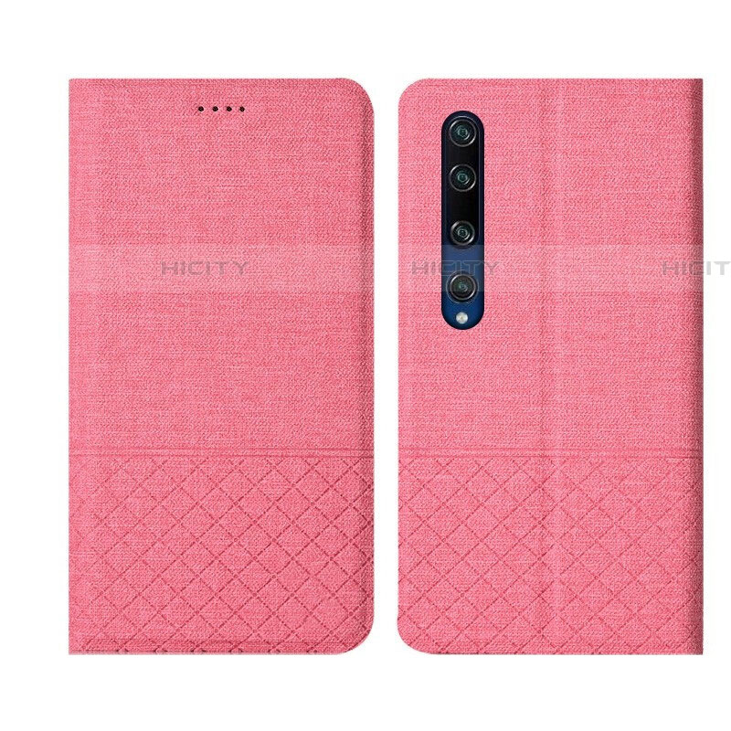 Custodia Portafoglio In stoffa con Supporto L01 per Xiaomi Mi 10 Rosa