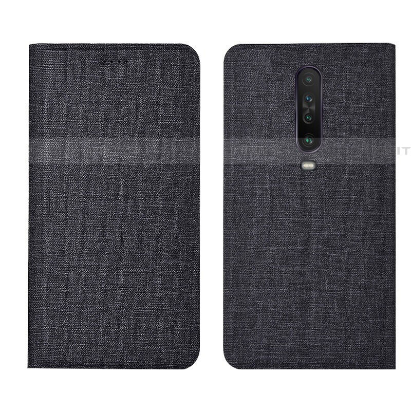 Custodia Portafoglio In stoffa con Supporto L01 per Xiaomi Redmi K30 5G Nero