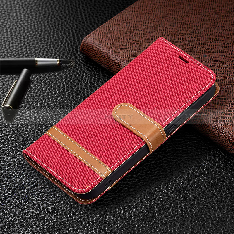 Custodia Portafoglio In stoffa con Supporto per Apple iPhone 14 Pro Rosso