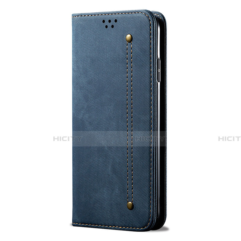 Custodia Portafoglio In stoffa con Supporto per Huawei Honor 30 Blu
