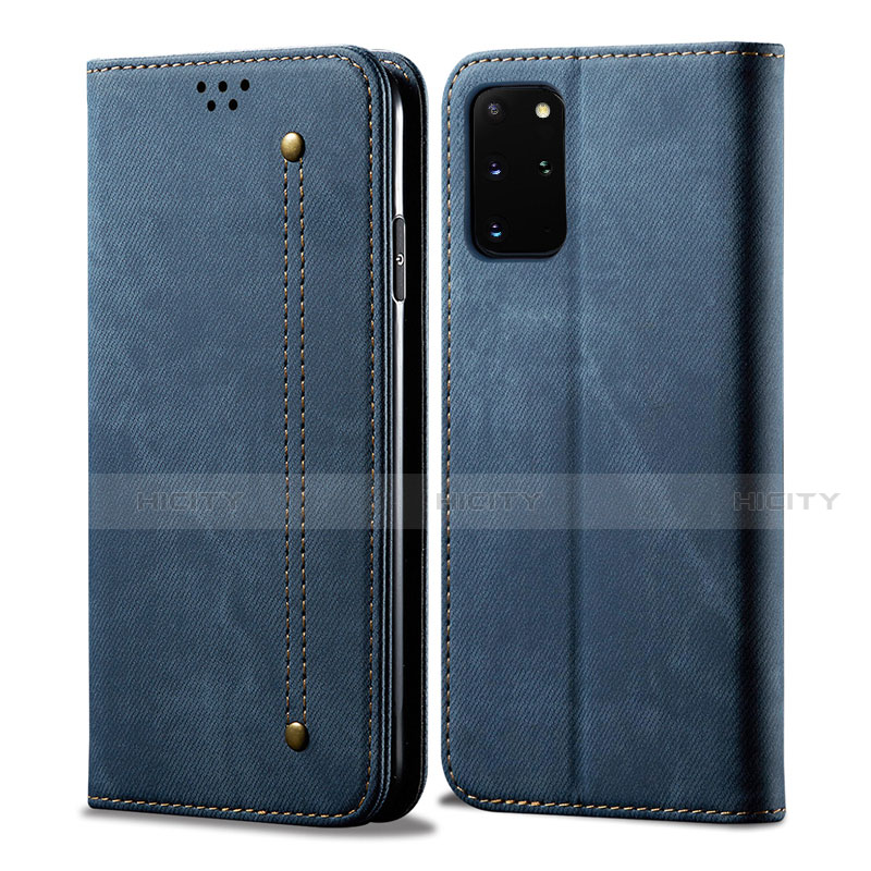 Custodia Portafoglio In stoffa con Supporto per Samsung Galaxy S20 Plus 5G Blu