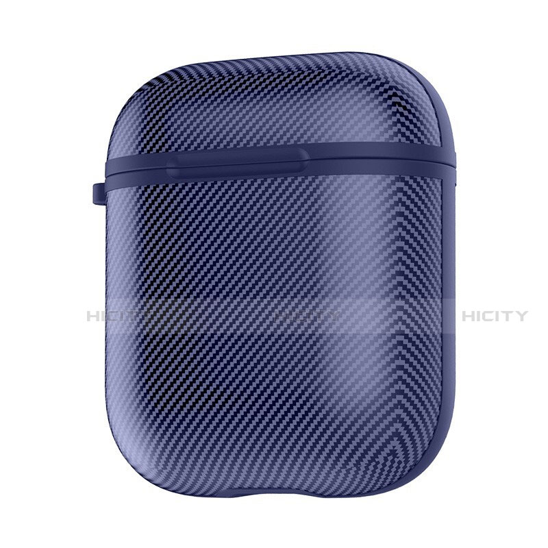 Custodia Portatile con Moschettone per AirPods Custodia di Ricarica C09 Blu