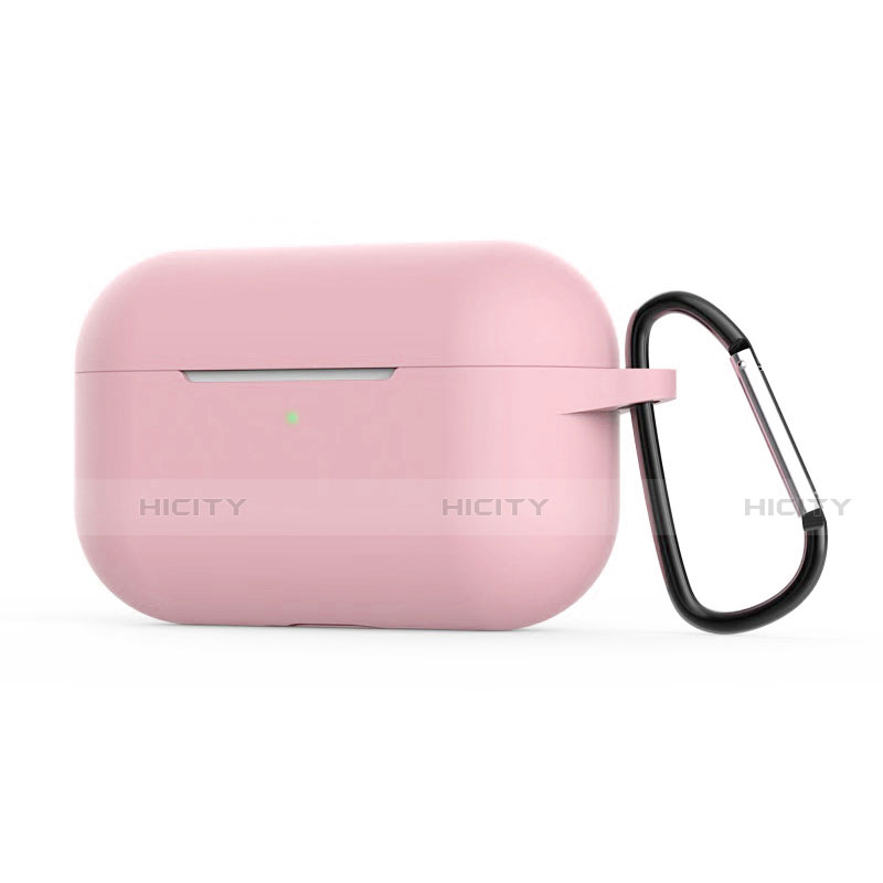 Custodia Portatile con Moschettone per AirPods Pro Custodia di Ricarica C02 Rosa