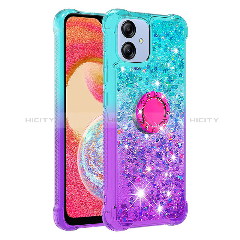 Custodia Silicone Cover Morbida Bling-Bling con Anello Supporto YB2 per Samsung Galaxy A04E