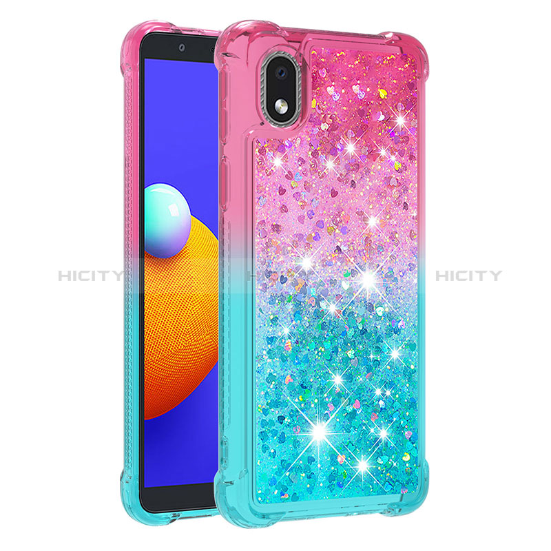 Custodia Silicone Cover Morbida Bling-Bling S02 per Samsung Galaxy A01 Core