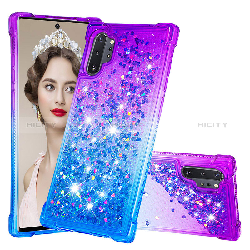 Custodia Silicone Cover Morbida Bling-Bling S02 per Samsung Galaxy Note 10 Plus 5G Viola