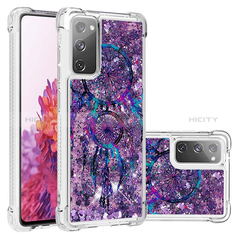 Custodia Silicone Cover Morbida Bling-Bling S03 per Samsung Galaxy S20 FE 5G Viola