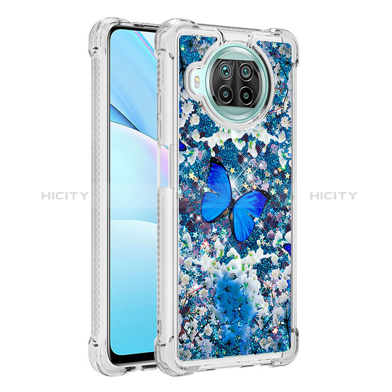 Custodia Silicone Cover Morbida Bling-Bling S03 per Xiaomi Mi 10i 5G Blu