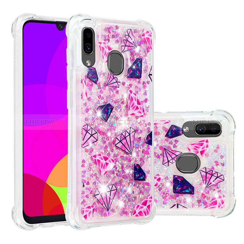 Custodia Silicone Cover Morbida Bling-Bling S04 per Samsung Galaxy A30