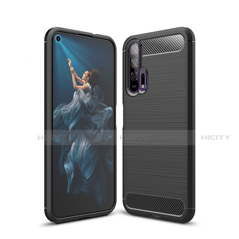 Custodia Silicone Cover Morbida Line C01 per Huawei Honor 20 Pro Nero