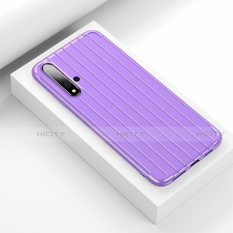 Custodia Silicone Cover Morbida Line C01 per Huawei Nova 5 Viola