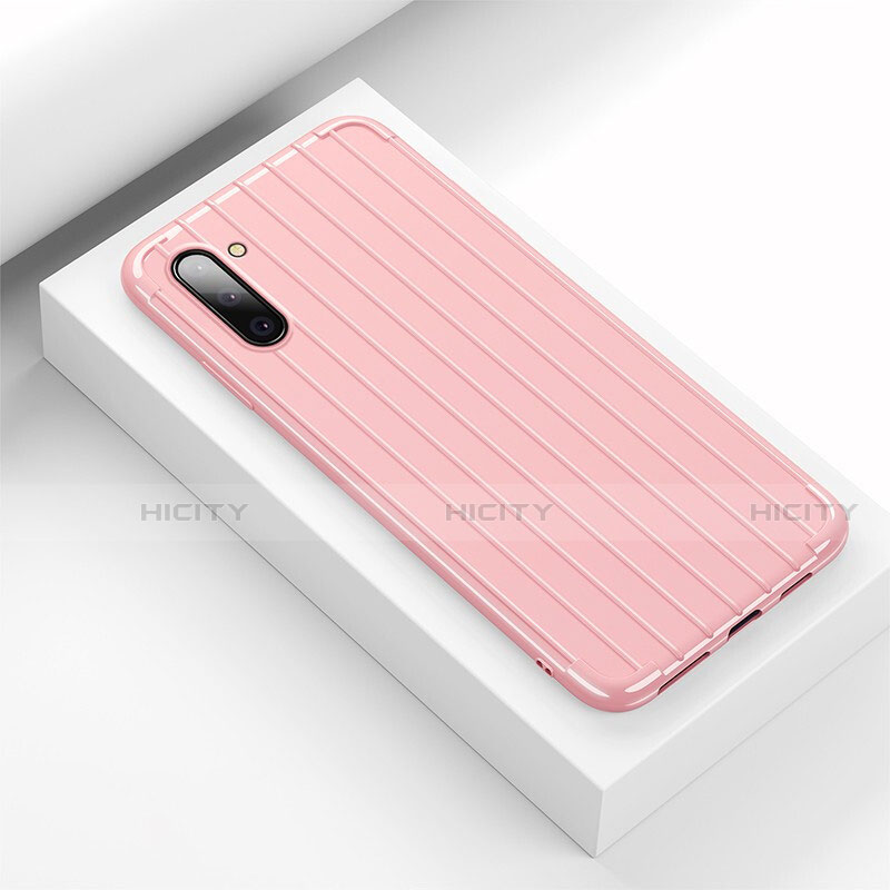 Custodia Silicone Cover Morbida Line C01 per Samsung Galaxy Note 10 Rosa