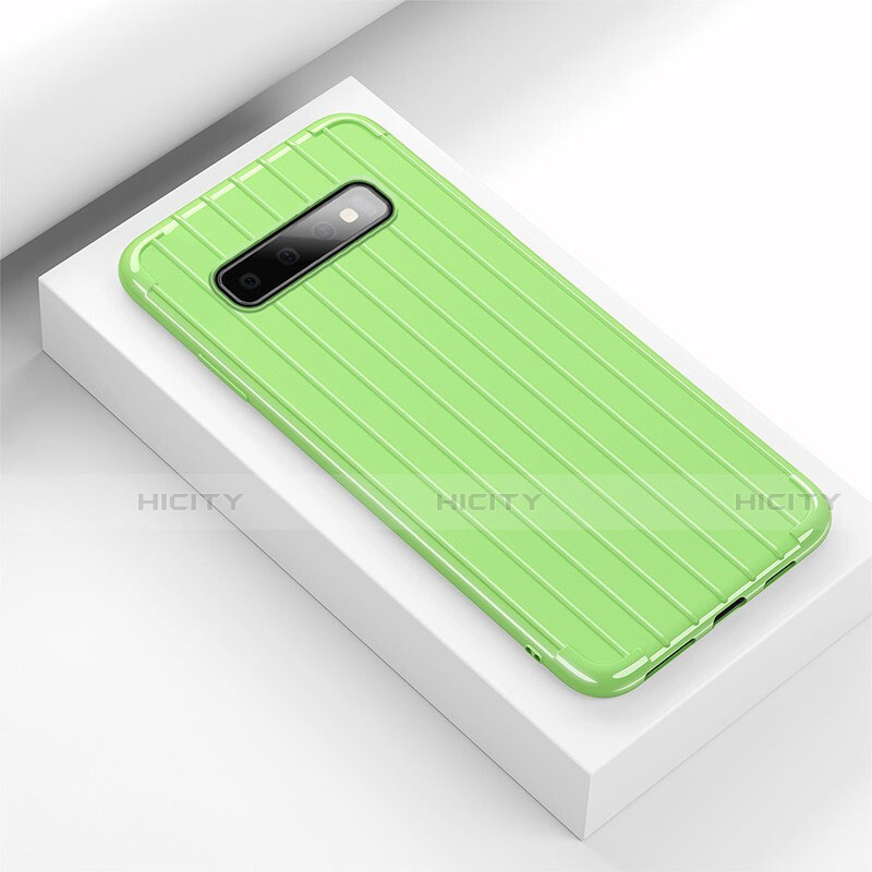 Custodia Silicone Cover Morbida Line C01 per Samsung Galaxy S10 5G Verde