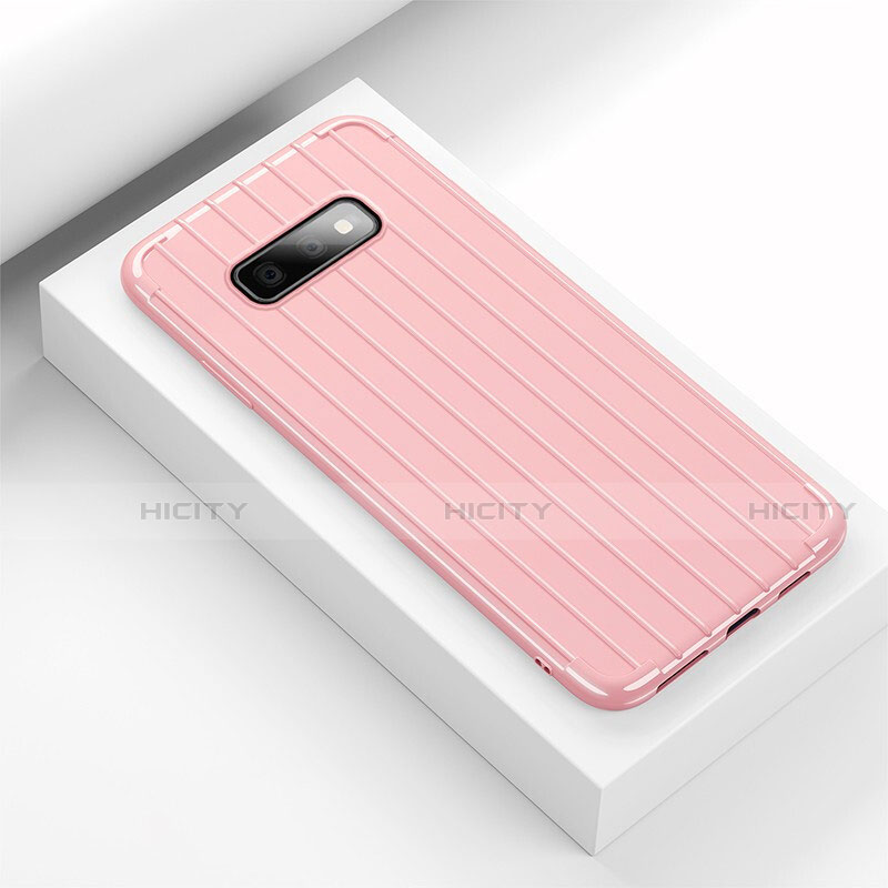 Custodia Silicone Cover Morbida Line C01 per Samsung Galaxy S10e Rosa