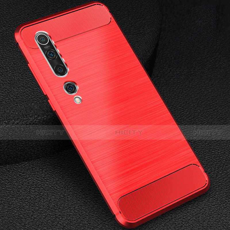 Custodia Silicone Cover Morbida Line C01 per Xiaomi Mi 10 Rosso