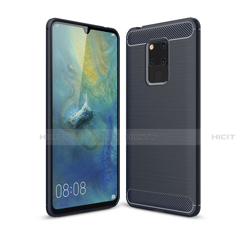 Custodia Silicone Cover Morbida Line C02 per Huawei Mate 20 X 5G Blu