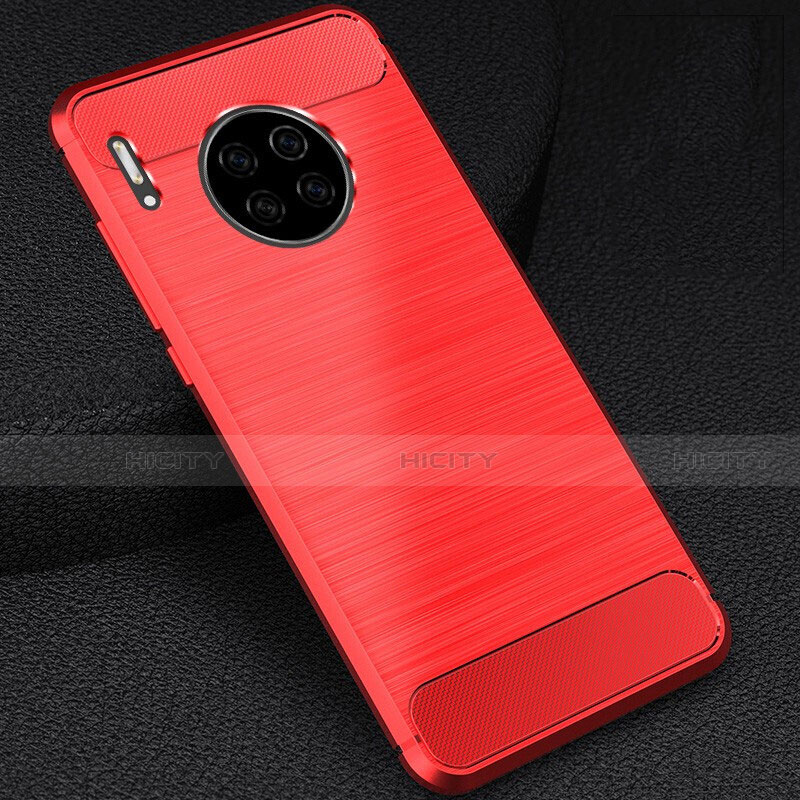 Custodia Silicone Cover Morbida Line C02 per Huawei Mate 30E Pro 5G Rosso