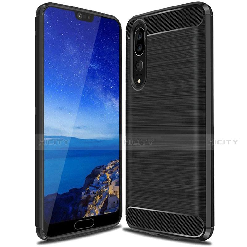 Custodia Silicone Cover Morbida Line C03 per Huawei P20 Pro Nero