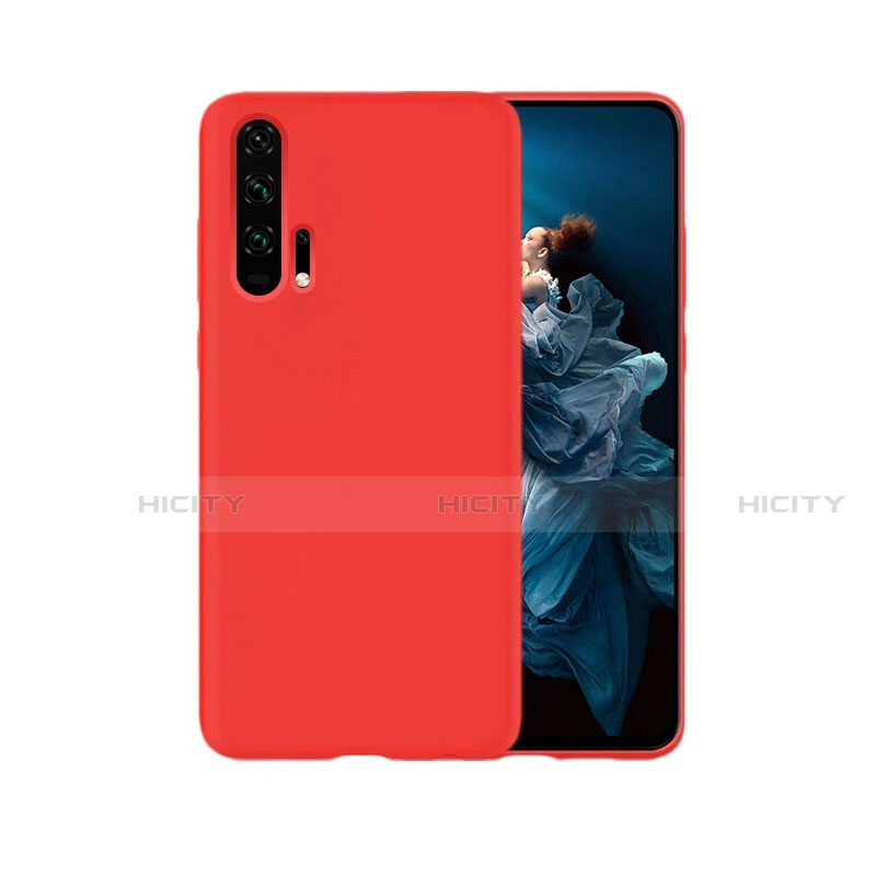 Custodia Silicone Cover Morbida Line C07 per Huawei Honor 20 Pro Rosso