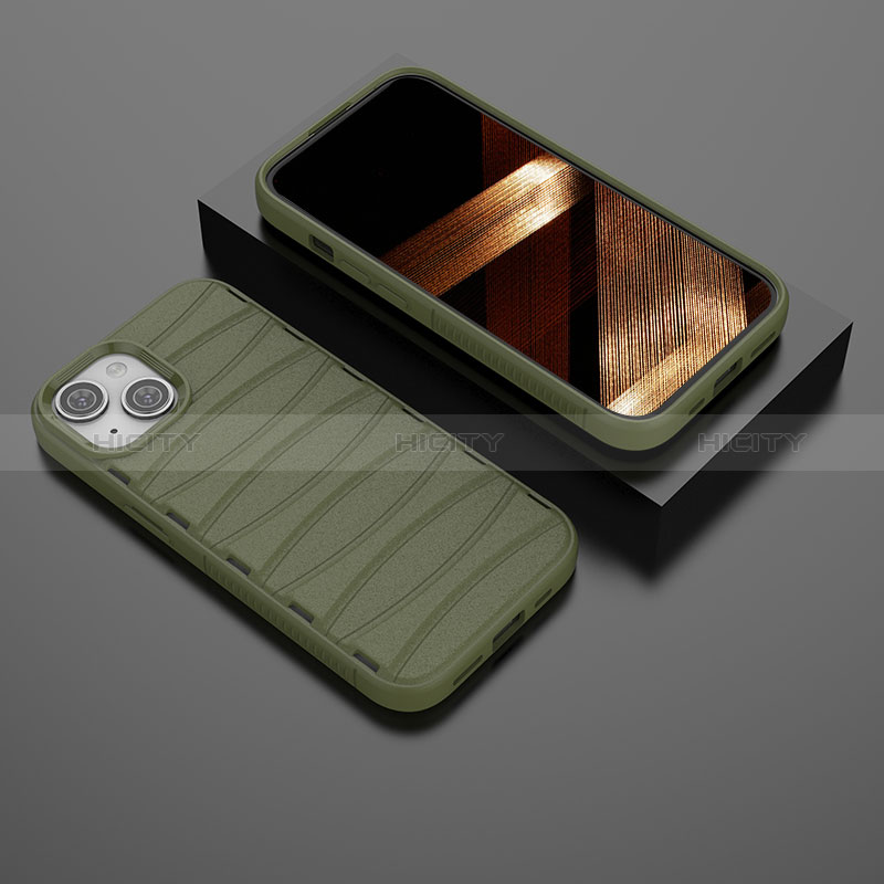 Custodia Silicone Cover Morbida Line KC1 per Apple iPhone 15 Plus Verde