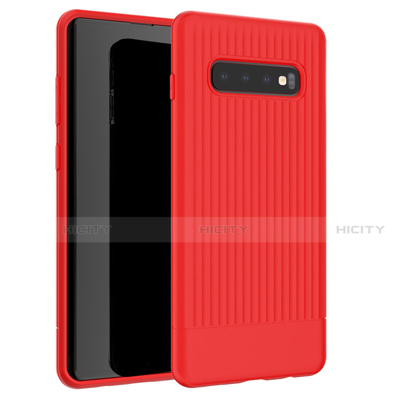 Custodia Silicone Cover Morbida Line L01 per Samsung Galaxy S10 5G Rosso