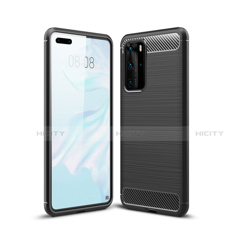 Custodia Silicone Cover Morbida Line per Huawei P40 Pro Nero