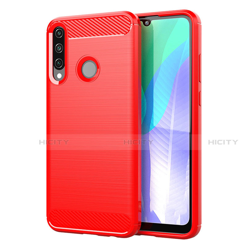 Custodia Silicone Cover Morbida Line per Huawei Y6p Rosso