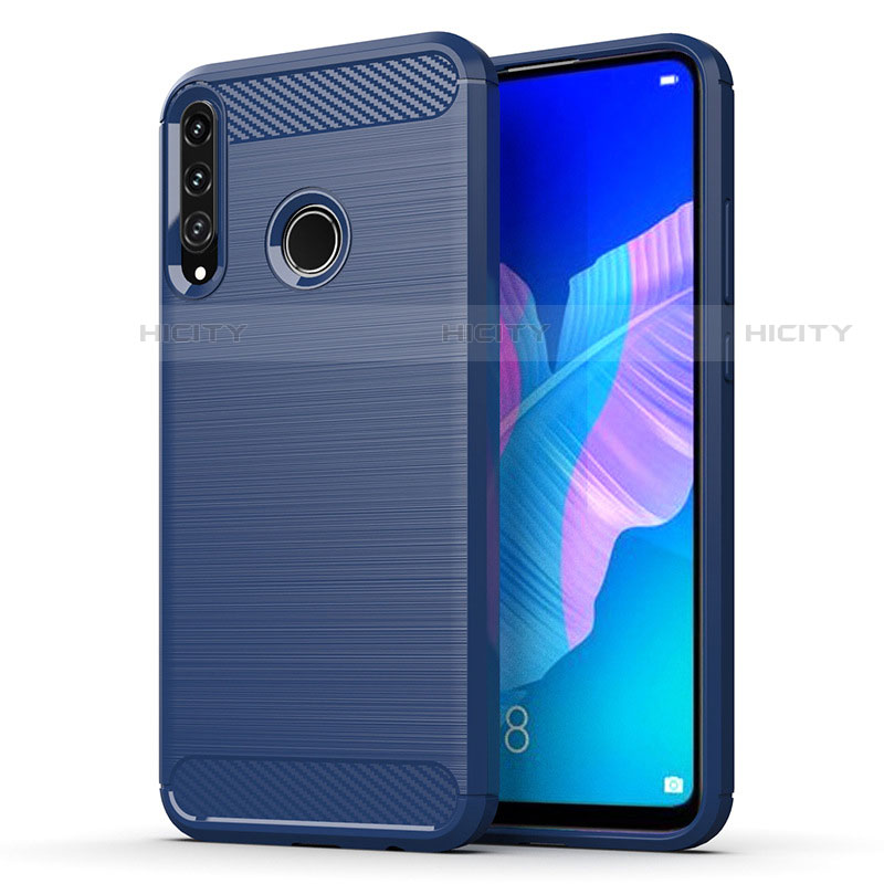 Custodia Silicone Cover Morbida Line per Huawei Y7p Blu