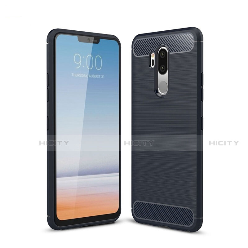 Custodia Silicone Cover Morbida Line per LG G7 Blu